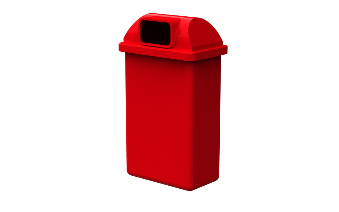 50L Pole Litter Bin With Hinged Lid