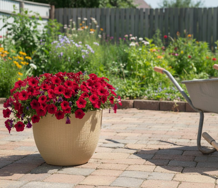 Large Poly Deco Flower Pot