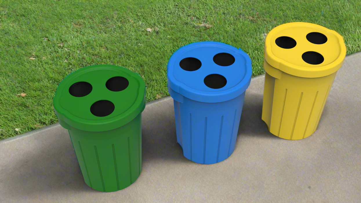 85L Recycle Bin 3 HOLE — Pioneer Plastics