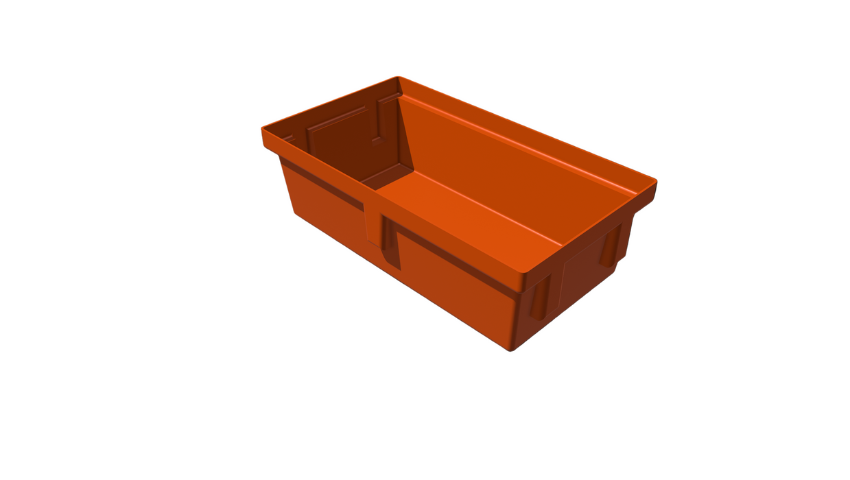 Plastic Nesting Bin With Rectangular Flange (NF) 470L X 245W X 125H