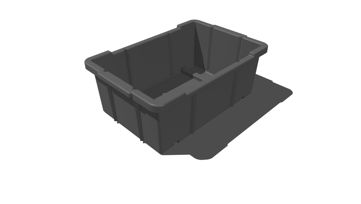 Nest Rack Stackable Nest / Stacking Bin (NS) 52L X 35W X 20H — Pioneer Plastics