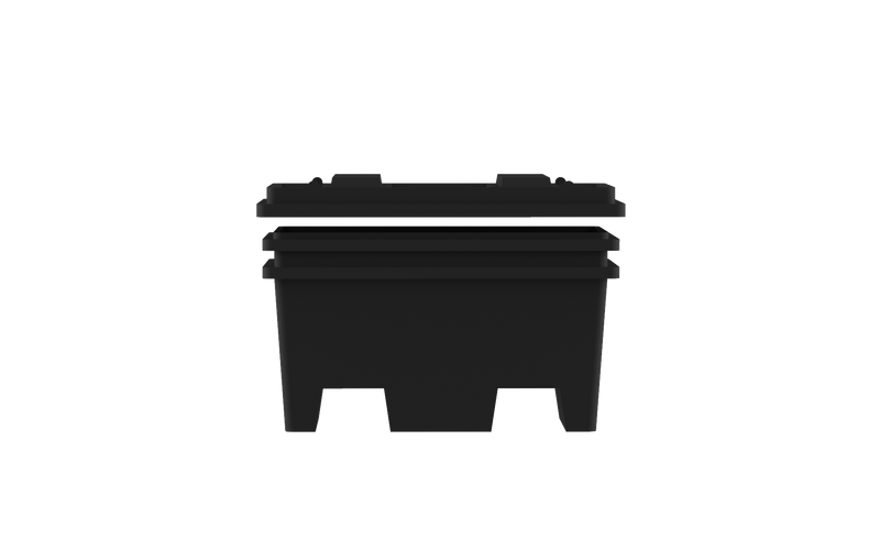 PB007 Pallet BIN + LID - 1112L X 665W X 665H
