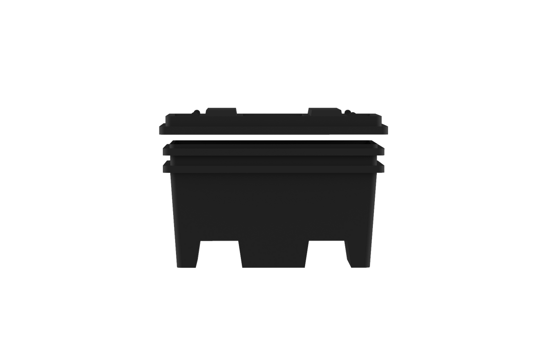 PB007 Pallet BIN + LID - 1112L X 665W X 665H
