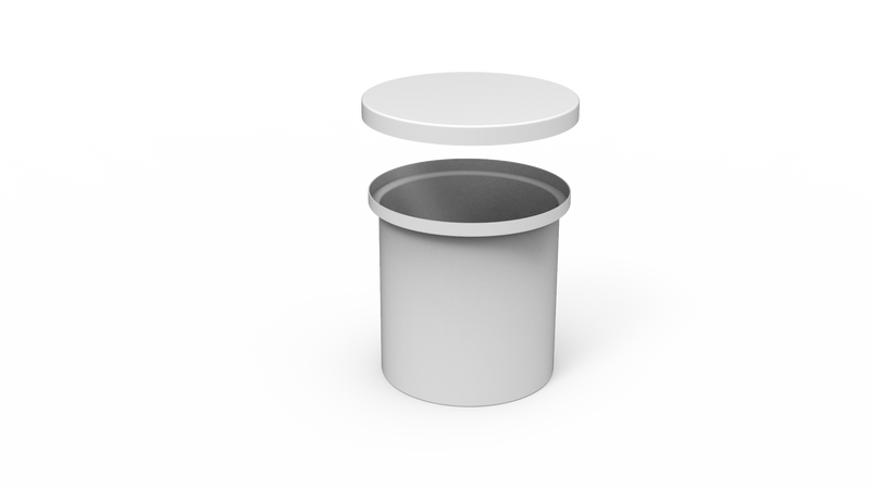 45L Round Drum With Loose Fitting Lid