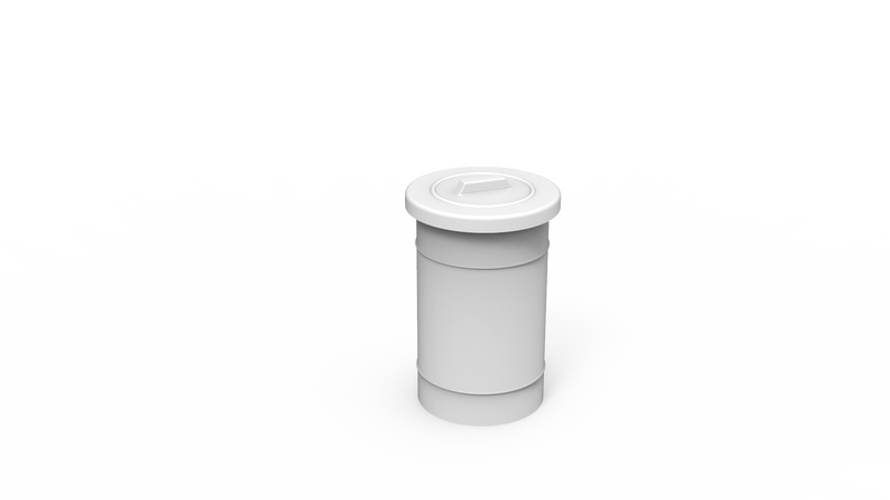 50L Round Drum With Loose Fitting Lid (RD0050)