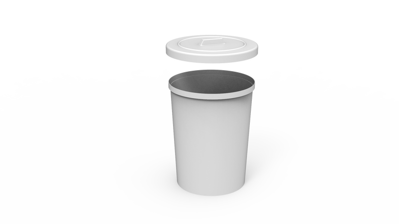 85L Round Drum With Loose Fitting Lid