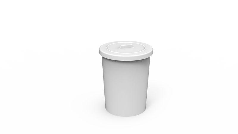 85L Round Drum With Loose Fitting Lid