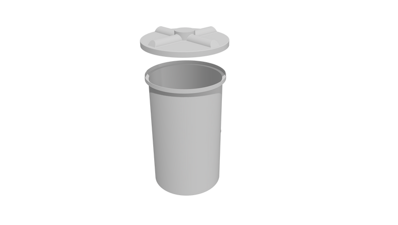200L Round Drum With Loose Fitting Lid