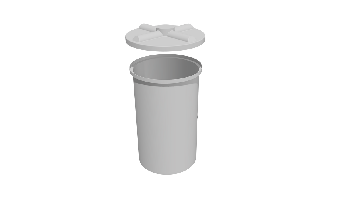 200L Round Drum With Loose Fitting Lid
