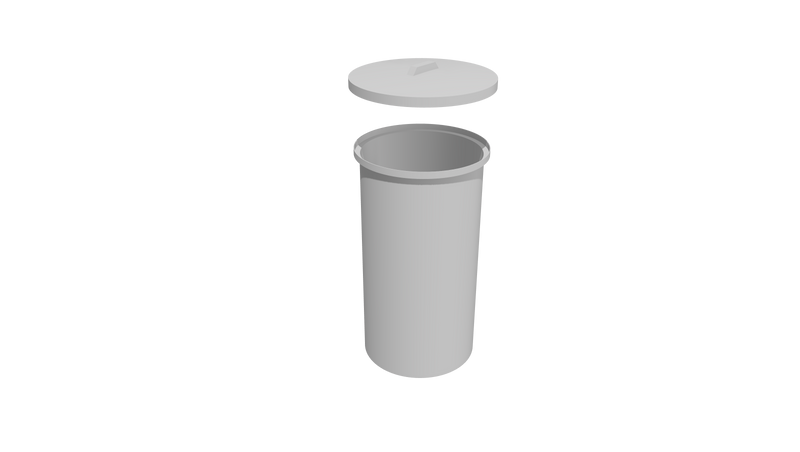 250L Round Drum With Loose Fitting Lid (RD0250)