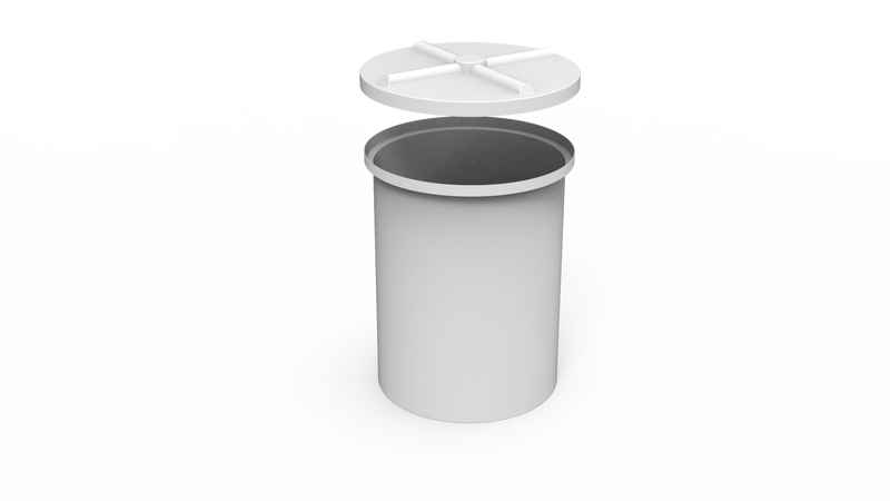 750L Round Drum With Loose Fitting Lid (RD0750)