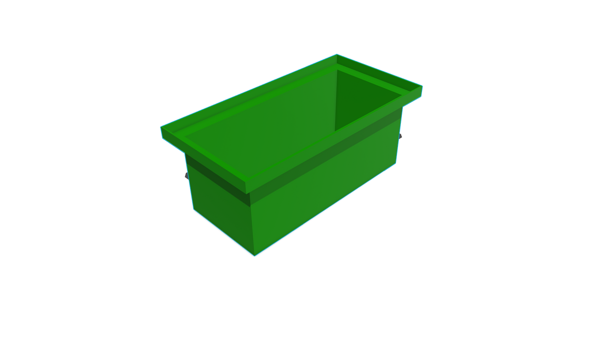 Rectangular Flange Bin (RF) 450L X 200W X 180H