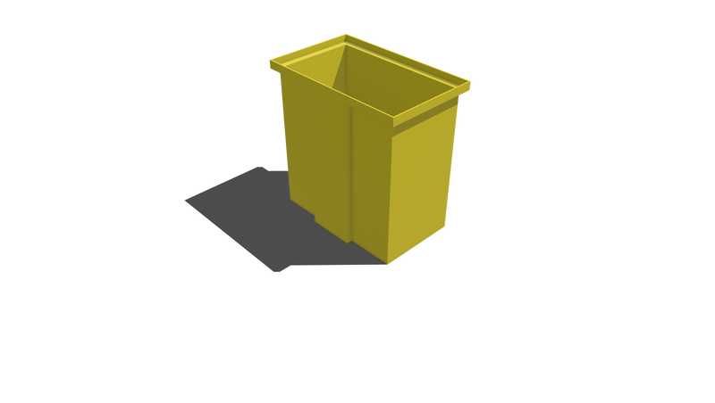 Rectangular Flange Bin (RF) 360L X 210W X 380H