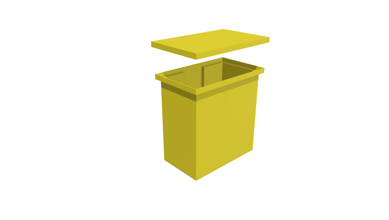 Rectangular Flange Bin (RF) 360L X 210W X 380H LID