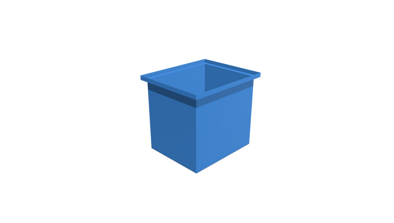 Rectangular Flange Bin (RF) 570L X 480W X 550H