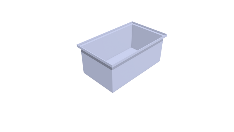 Rectangular Flange Bin (RF) 1000L X 500W X 150H