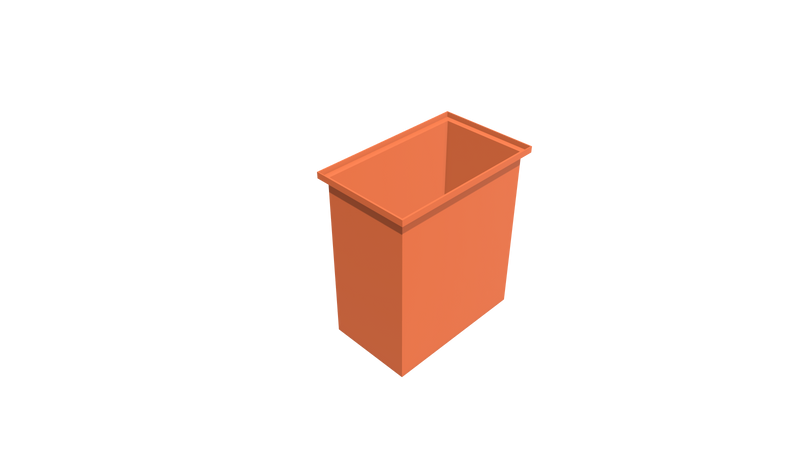 Rectangular Flange Bin (RF) 480L X 250W X 554H