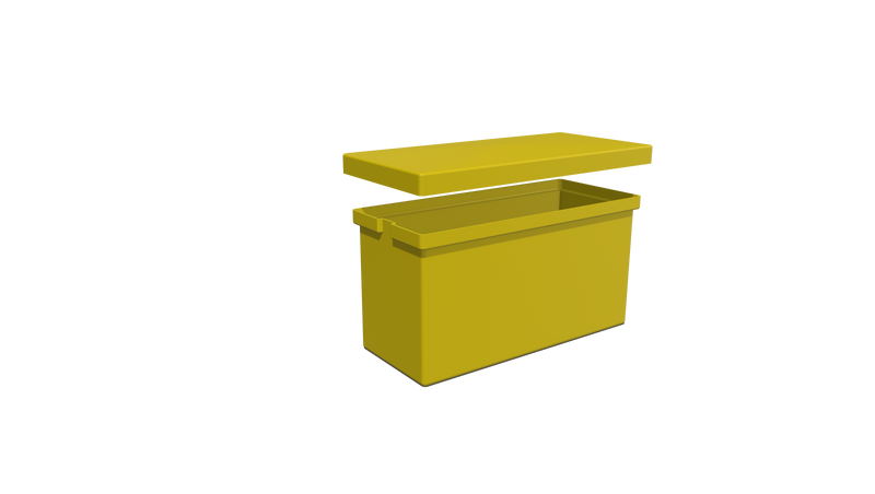 Rectangular Flange Bin (RF) 585L X 240W X 280H