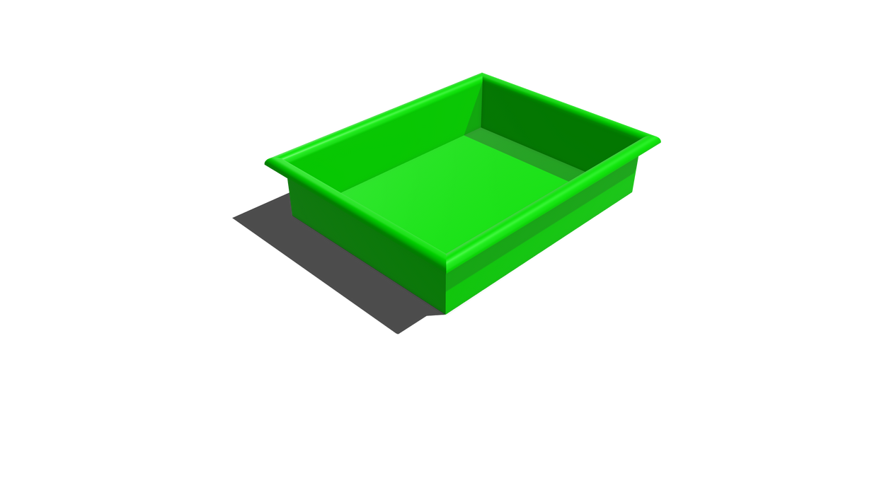 Rectangular Bin Roll-Over Flange (RRO) 650L X 500W X 150H