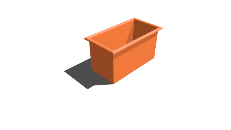 Rectangular Bin Roll-Over Flange (RRO) 660L X 330W X 380H
