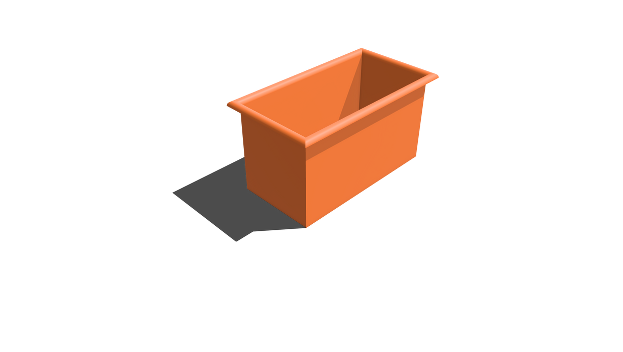 Rectangular Bin Roll-Over Flange (RRO) 660L X 330W X 380H