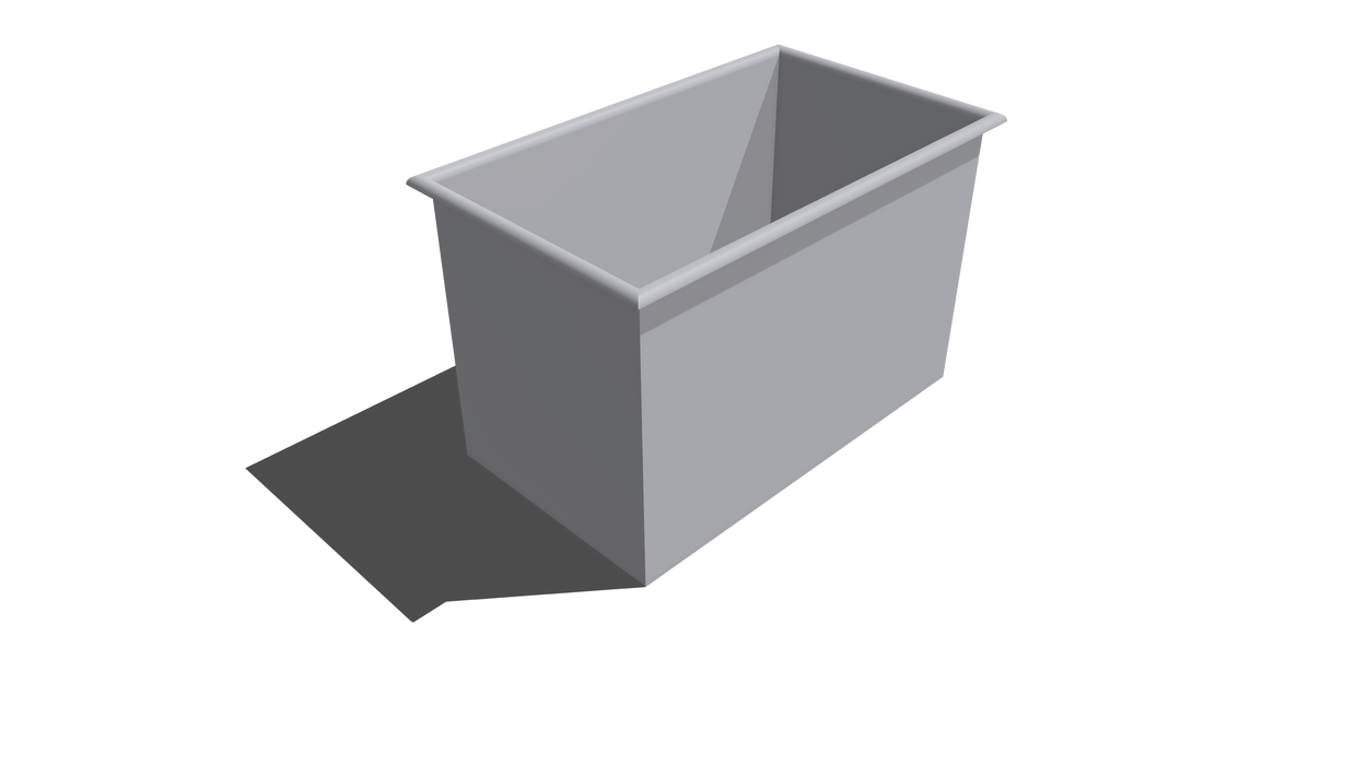 Rectangular Bin Roll-Over Flange BIN + LID (RRO) 1000L X 570W X 670H