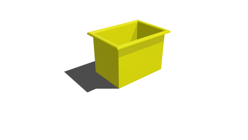 Rectangular Bin Roll-Over Flange (RRO) 470L X 320W X 355H  RRO007