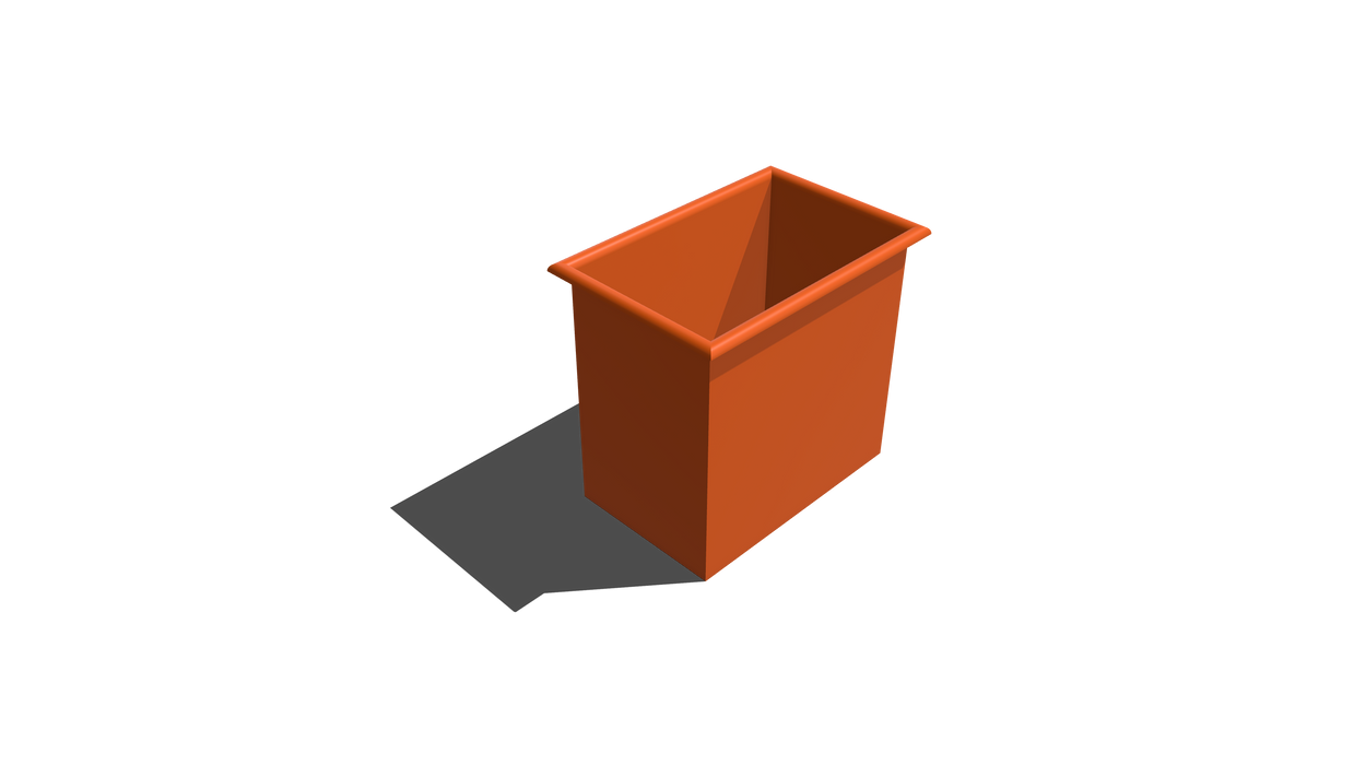 Rectangular Bin Roll-Over Flange (RRO) 600L x 380W x 600H