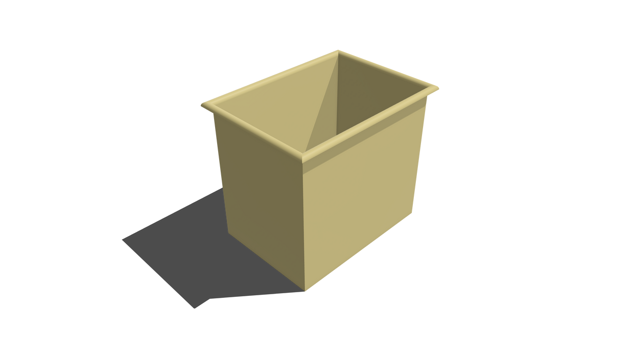 Rectangular Bin Roll-Over Flange (RRO) 750L X 530W X 530H