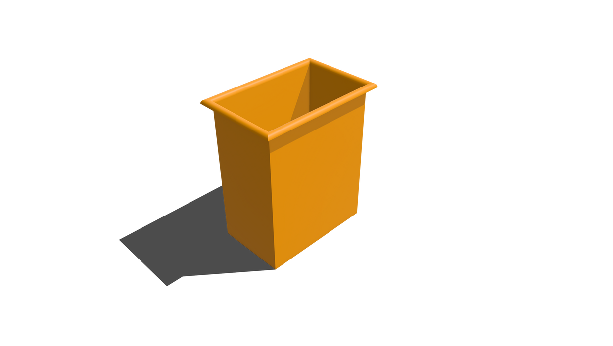 Rectangular Bin Roll-Over Flange (RRO) 530L X 325W X 680H