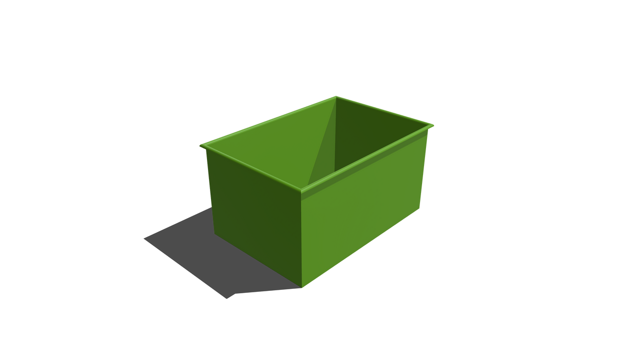 Rectangular Bin Roll-Over Flange (RRO) 1500L X 1000W X 800H