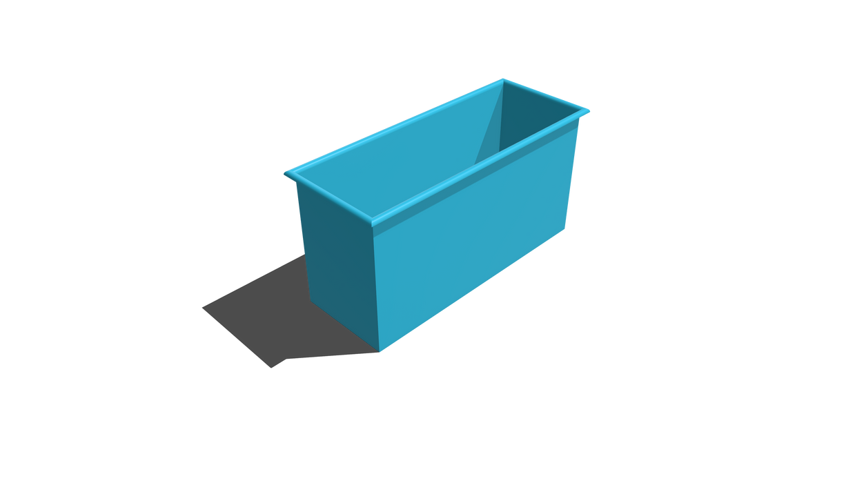 Rectangular Bin Roll-Over Flange (RRO) 1300L X 470W X 680H