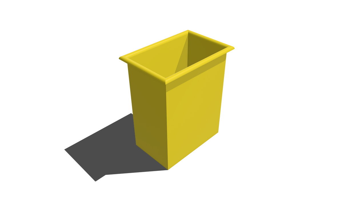 Rectangular Bin Roll-Over Flange (RRO) 520L X 330W X 700H