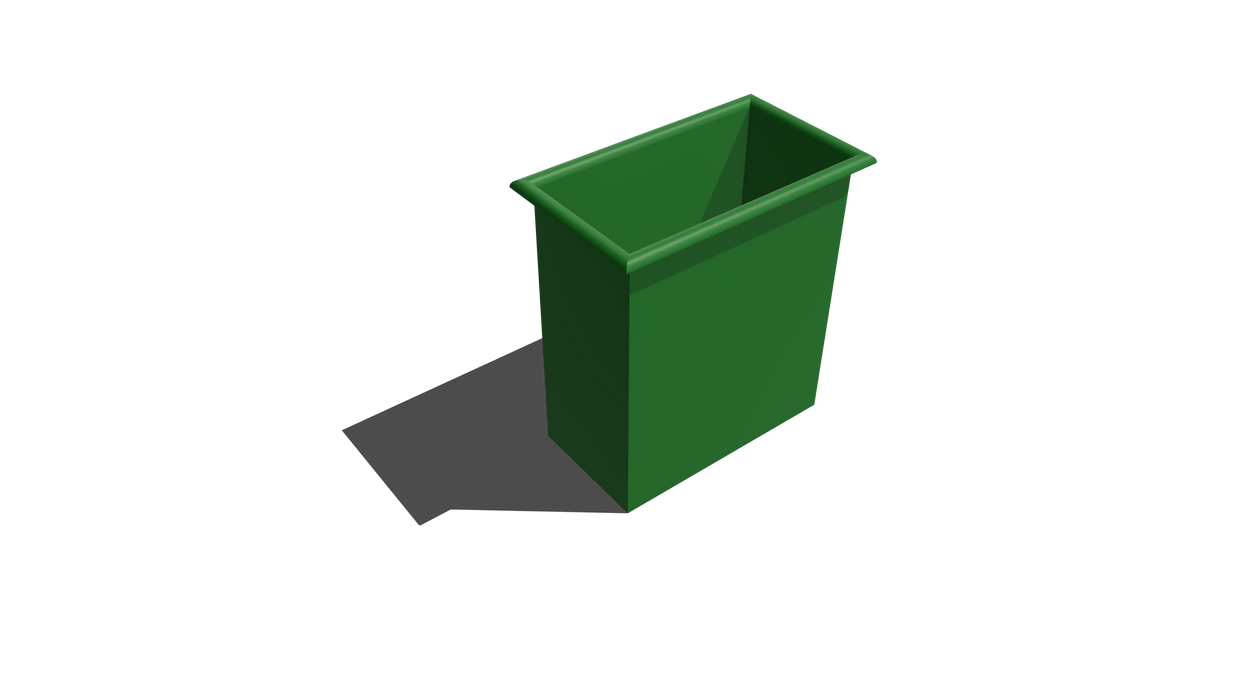 Rectangular Bin Roll-Over Flange (RRO) 565L X 300W X 670H