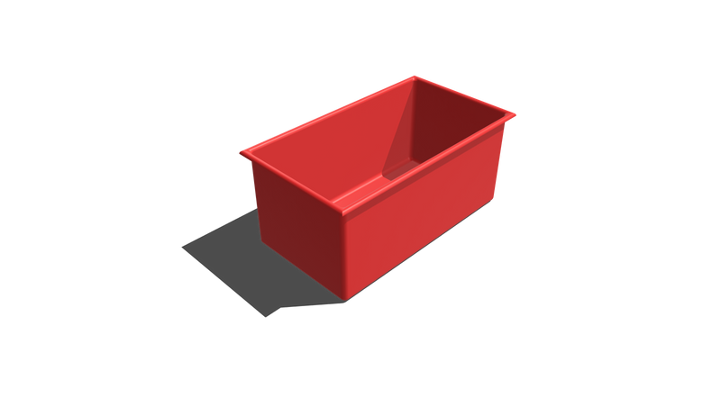 Rectangular Bin Roll-Over Flange BIN +LID (RRO) 1300L X 700W X 600H