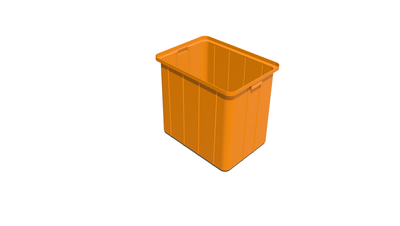 Stacking Base Bin Rectangular Flange (SB) 742L X 542W X 707H