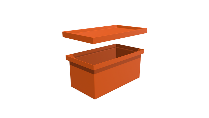 Stacking BIN + LID (SL) - 530L X 330W X 233H