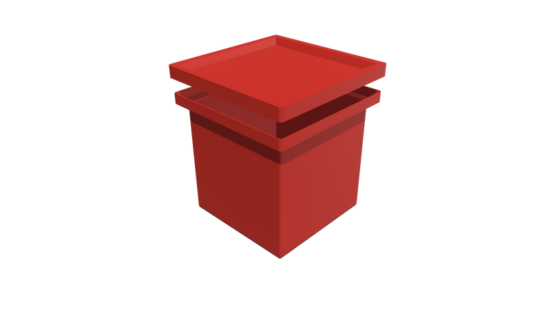 Stacking BIN + LID (SL) - 460L X 460W X 430H