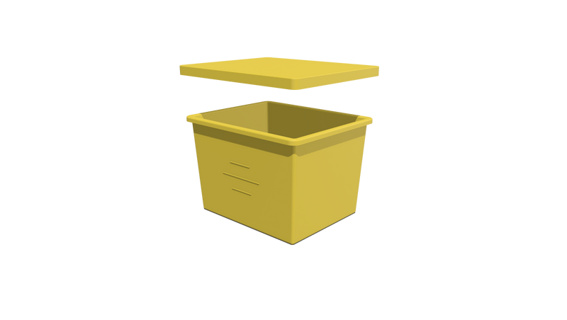 Stacking BIN + LID (SL) - 590L X 490W X 405H