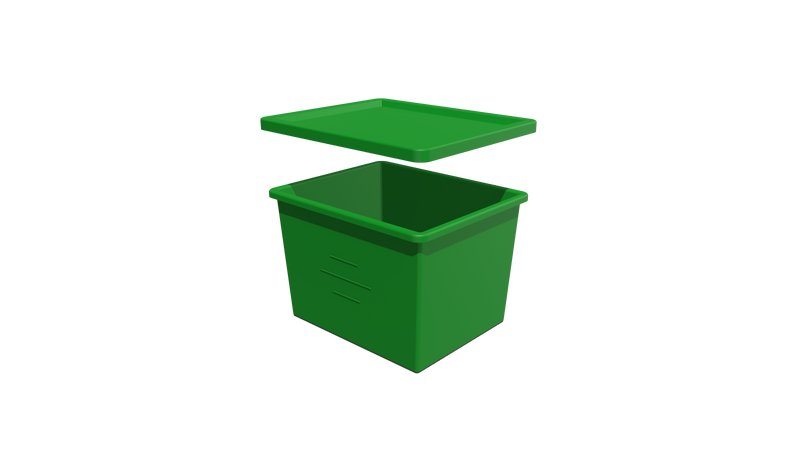 Stacking BIN + LID (SL) - 585L X 485W X 400H