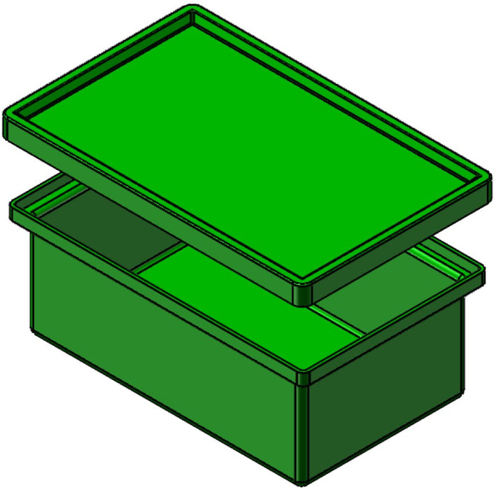 Stacking BIN + LID (SL) - 477L X 305W X 180H (HEAVY DUTY)