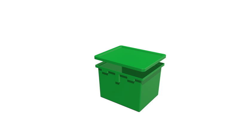 Stacking BIN + LID (SL) - 610L X 505W X 400H
