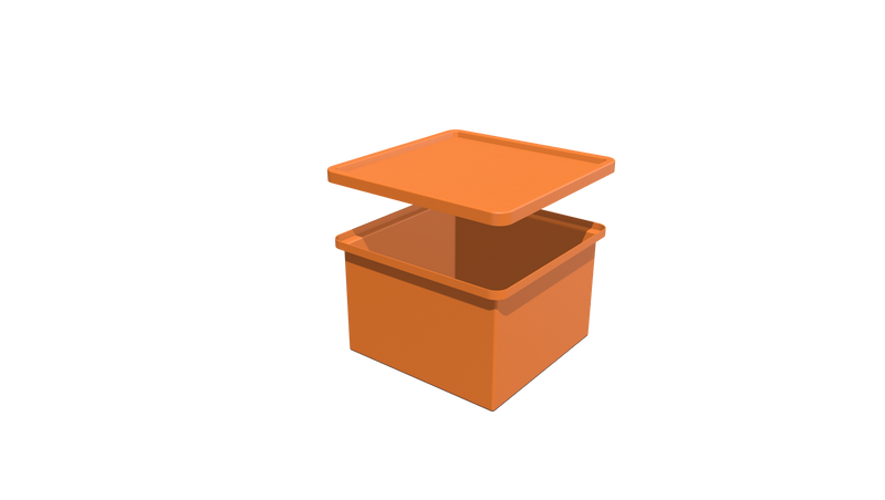 Stacking BIN + LID (SL) - 620L X 620W X 385H