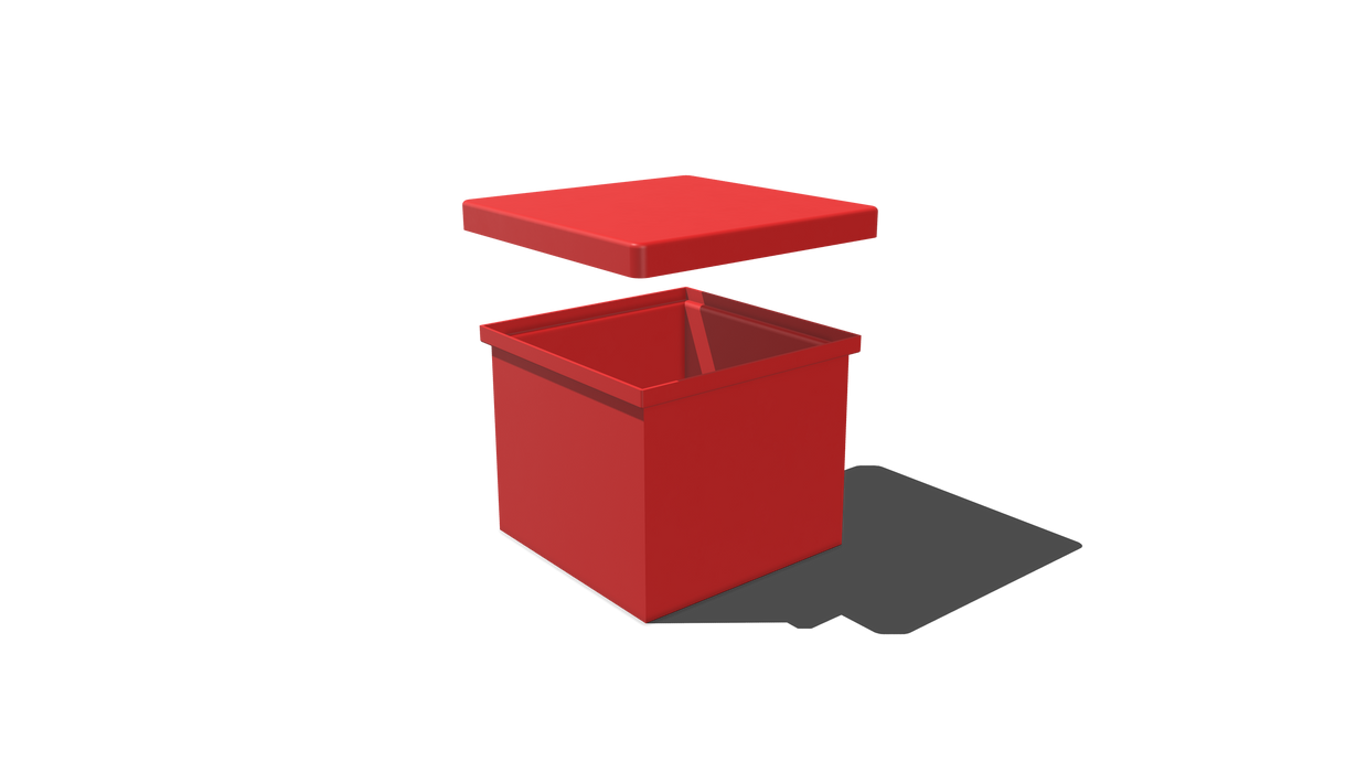 Stacking Taper Bin Rectangular Flange - 255L X 255W X 201H