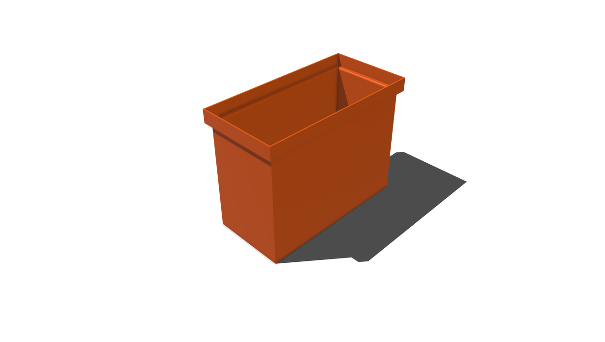 Stacking Taper Bin Rectangular Flange - 375L X 185W X 280H