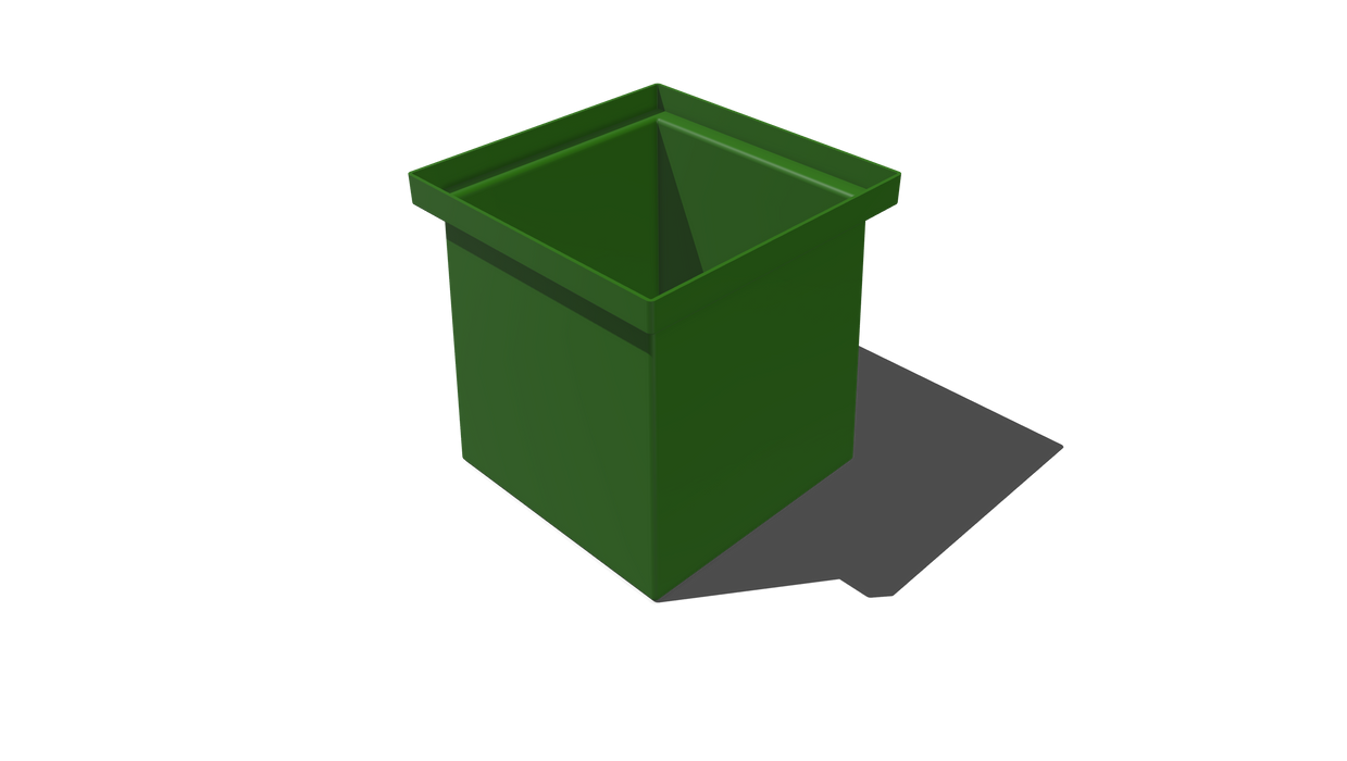 Stacking Taper Bin Rectangular Flange - 310L X 300W X 320H