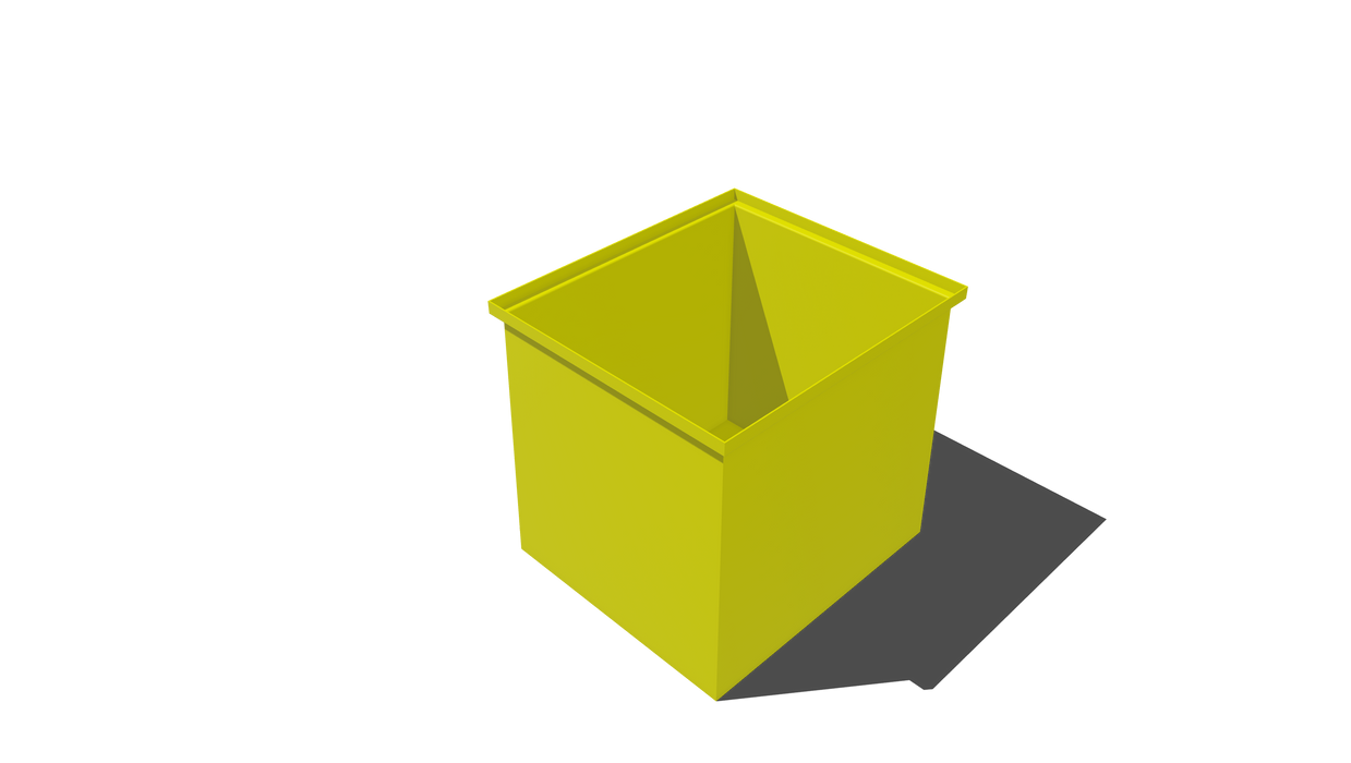 Stacking Taper Bin Rectangular Flange - 720L X 640W X 670H