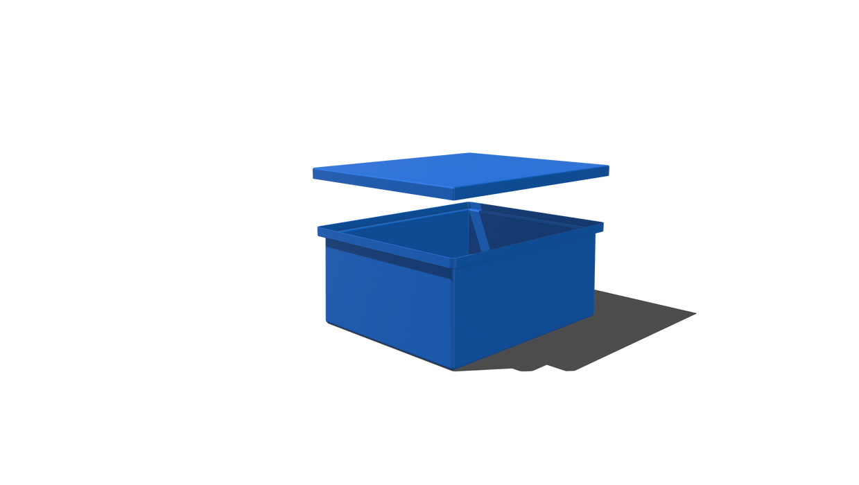 Stacking Taper Bin Rectangular Flange - 630L X 530W X 280H