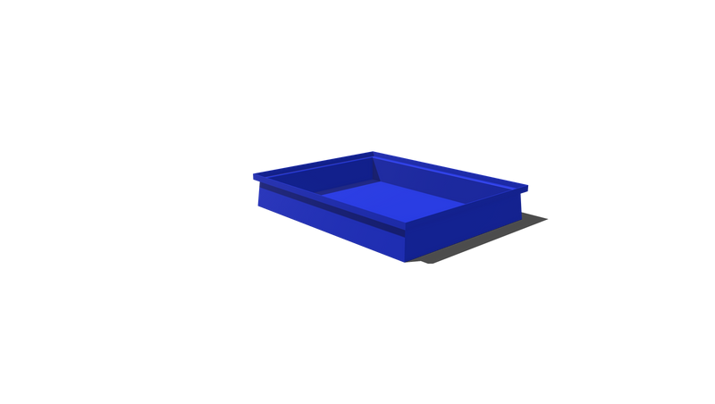 Stacking Taper Bin Rectangular Flange - 875L X 690W X 115H