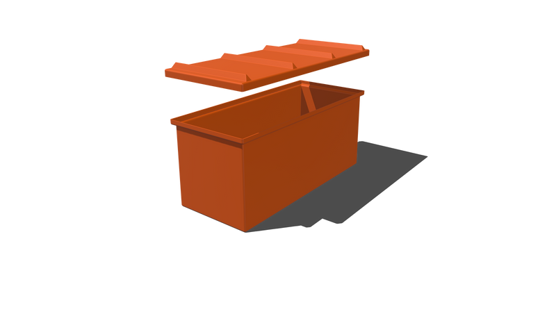 Stacking Taper Bin Rectangular Flange - 1180L X 490W X 500H